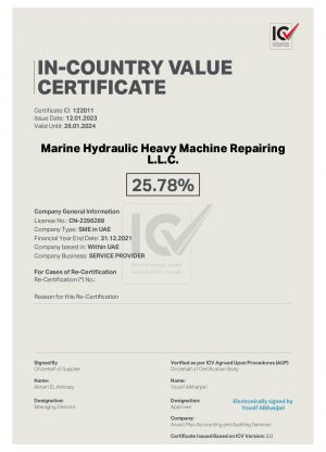ICV Certificate MH