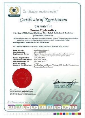 ISO 45001 - 2018 OCCUPATIONAL HEALTH AND SAFETY MANAGEMENT SYSTEM